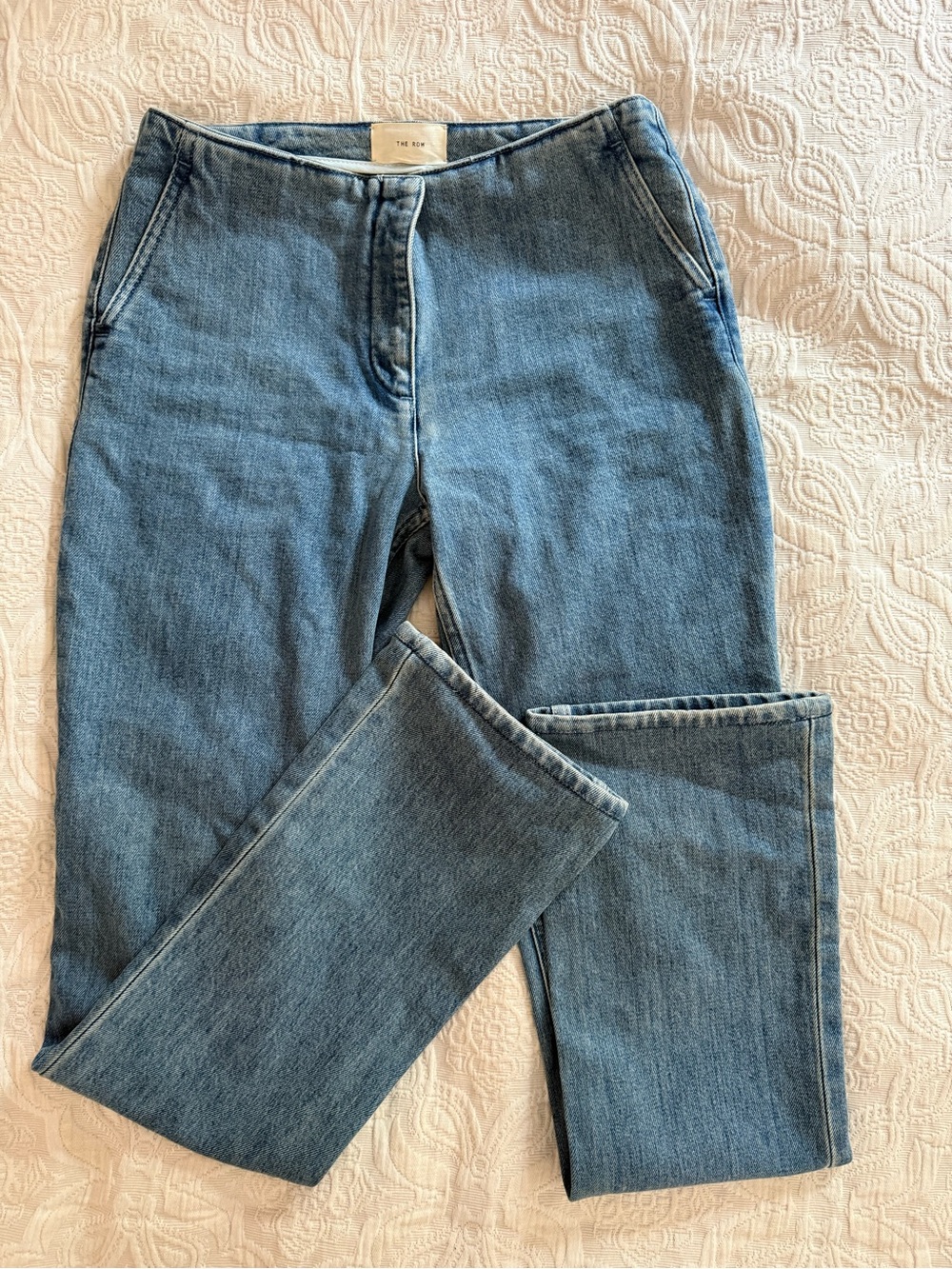 The Row straight slanted pockets jeans